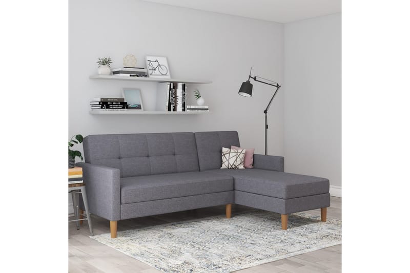 Schäslong Lilly Ljusgrå, Linne - Ljusgrå, Linne - Möbler - Soffa - Divansoffor & schäslongsoffa