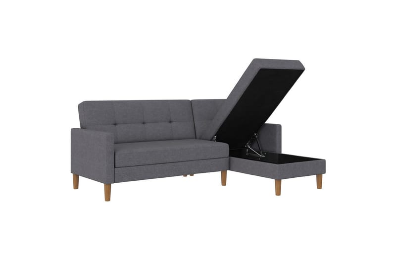 Schäslong Lilly Ljusgrå, Linne - Ljusgrå, Linne - Möbler - Soffa - Divansoffor & schäslongsoffa
