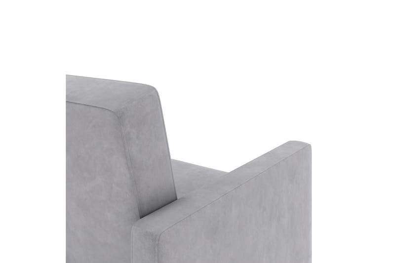 Schäslong Lilly Ljusgrå, Sammet - Ljusgrå, Sammet - Möbler - Soffa - Divansoffor & schäslongsoffa