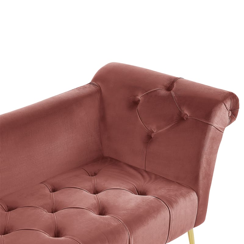 Schäslong Nantilly - Rosa - Möbler - Stolar & fåtöljer - Fåtölj - Schäslongfåtölj & divanfåtölj