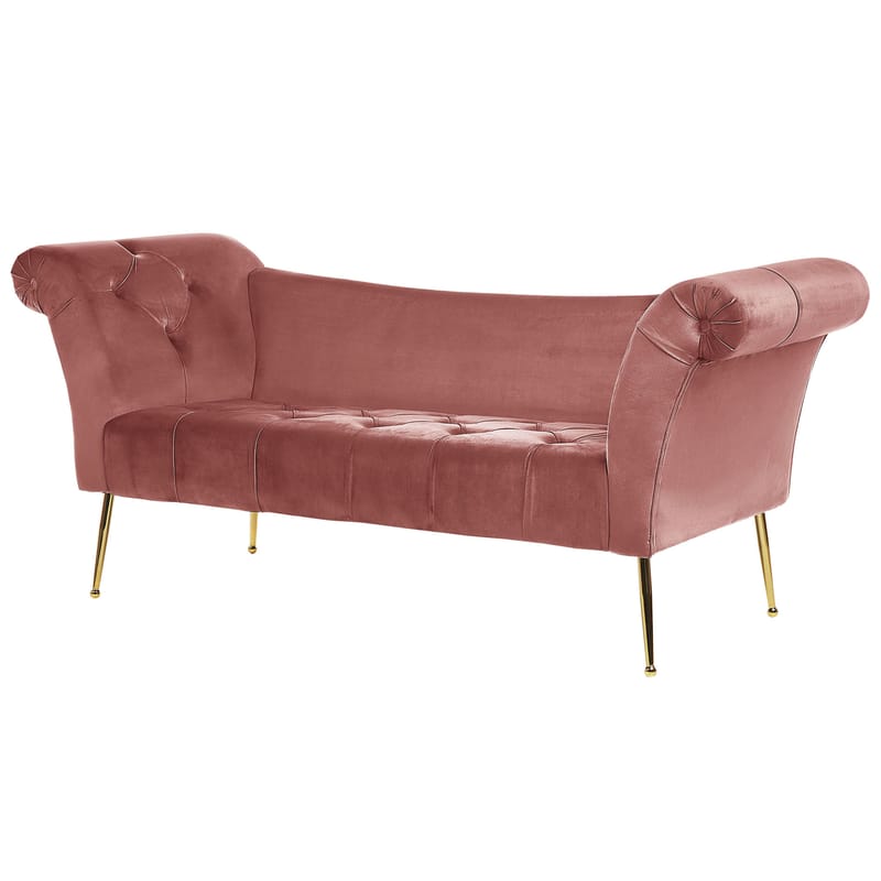 Schäslong Nantilly - Rosa - Möbler - Stolar & fåtöljer - Fåtölj - Schäslongfåtölj & divanfåtölj