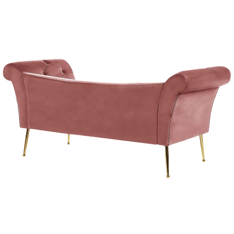 Schäslong Nantilly - Rosa - Möbler - Stolar & fåtöljer - Fåtölj - Schäslongfåtölj & divanfåtölj