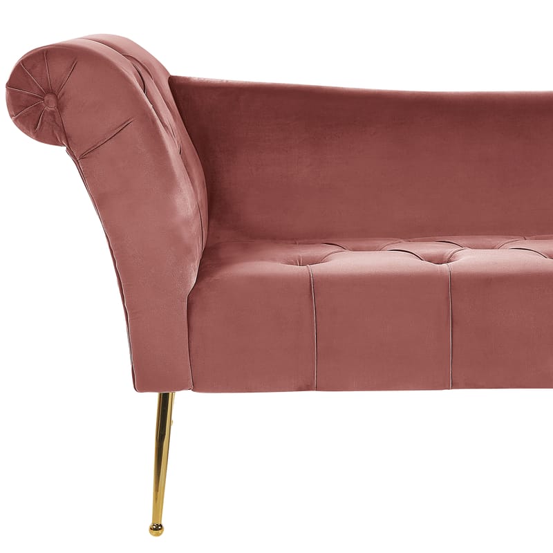 Schäslong Nantilly - Rosa - Möbler - Stolar & fåtöljer - Fåtölj - Schäslongfåtölj & divanfåtölj