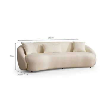 Scone 3-sits Soffa - Krämvit - Möbler - Soffa - 3 sits soffa