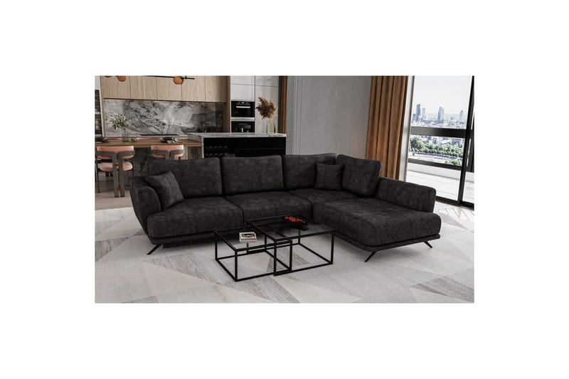 Sektion Eltap Larde 286x191x90 cm - Leve 6, Mörkgrå, Höger - Möbler - Soffa - Bäddsoffa