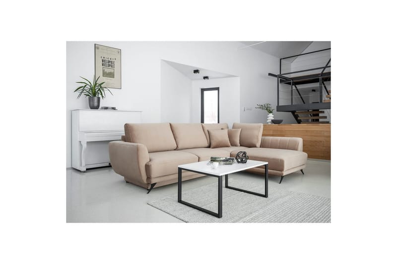 Sektion Eltap Larde 286x191x90 cm - Loco 20, Beige, Höger - Möbler - Soffa - Bäddsoffa