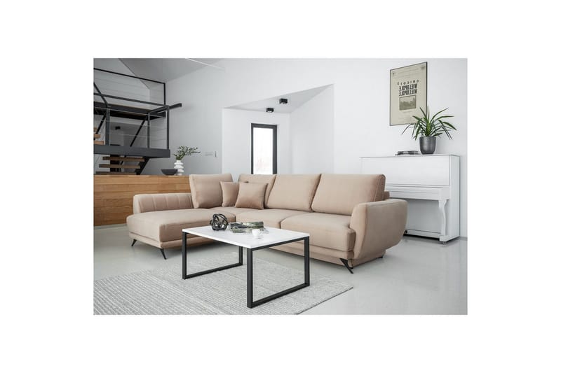Sektion Eltap Larde 286x191x90 cm - Loco 20, Beige, Vänster - Möbler - Soffa - Bäddsoffa