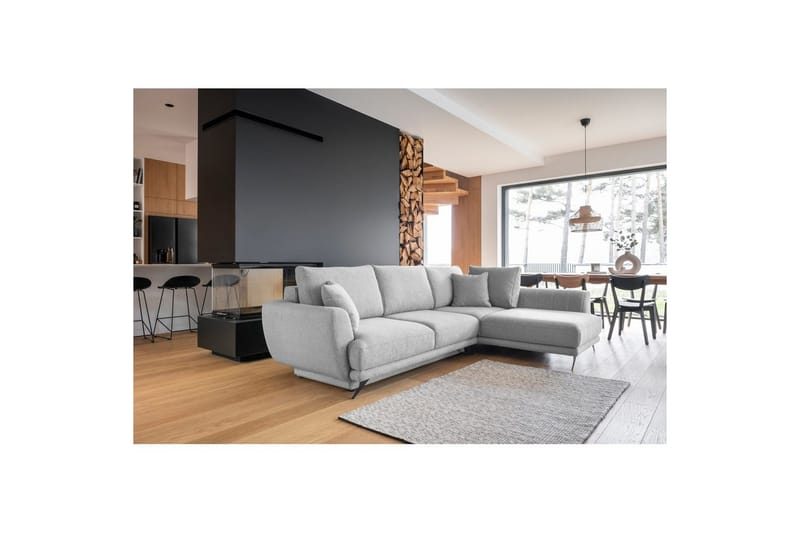 Sektion Eltap Larde 286x191x90 cm - Roko 4, Grå, Höger - Möbler - Soffa - Bäddsoffa