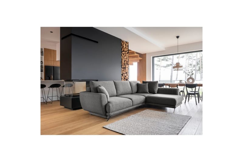 Sektion Eltap Larde 286x191x90 cm - Roko 5, Mörkgrå, Höger - Möbler - Soffa - Bäddsoffa