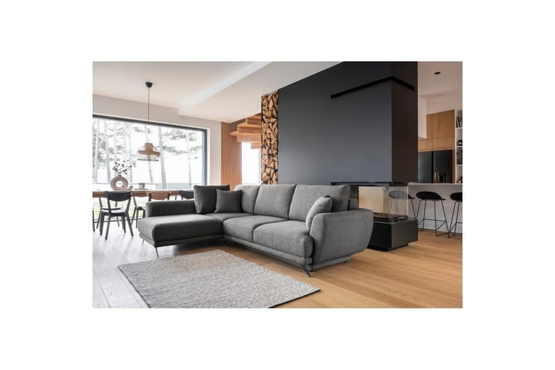 Sektion Eltap Larde 286x191x90 cm - Roko 5, Mörkgrå, Vänster - Möbler - Soffa - Bäddsoffa