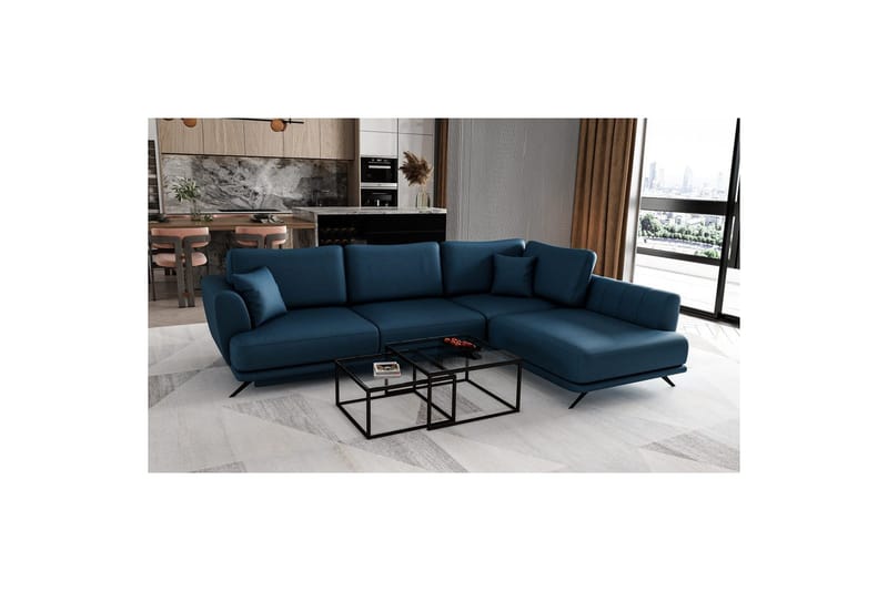 Sektion Eltap Larde 286x191x90 cm - Savoi 40, Blå, Höger - Möbler - Soffa - Bäddsoffa