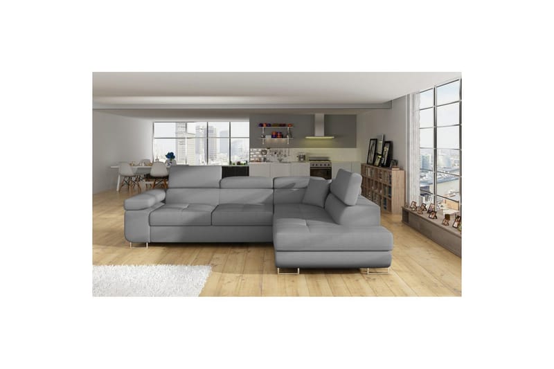 Sektionssoffa Eltap Anton 272x203x85 cm - Jarell 04, Ljusgrå, Höger - Möbler - Soffa - Bäddsoffa