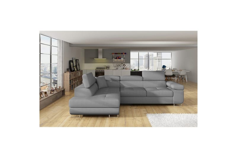 Sektionssoffa Eltap Anton 272x203x85 cm - Jarell 04, Ljusgrå, Vänster - Möbler - Soffa - Bäddsoffa