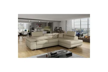 Sektionssoffa Eltap Anton 272x203x85 cm - Jarell 18, Ljusbeige, Höger - Möbler - Soffa - Bäddsoffa