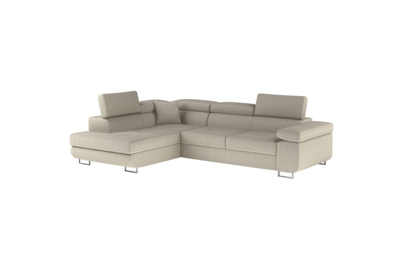Sektionssoffa Eltap Anton 272x203x85 cm - Jarell 18, Ljusbeige, Vänster - Möbler - Soffa - Bäddsoffa