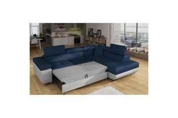 Sektionssoffa Eltap Anton 272x203x85 cm - Monolith 77, Monolith 84, Blå, Ljusgrå, Höger - Möbler - Soffa - Bäddsoffa
