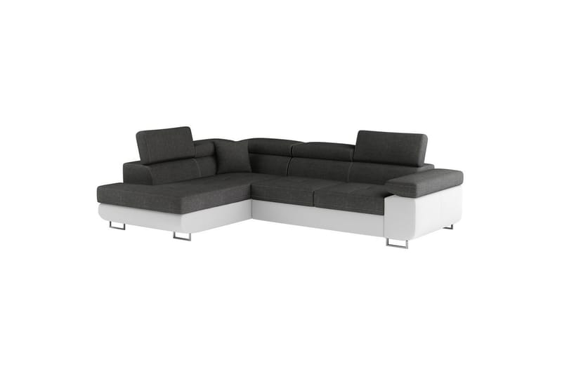 Sektionssoffa Eltap Anton 272x203x85 cm - Sawana 05, Soft 17, Grå, Vit, Vänster - Möbler - Soffa - Bäddsoffa
