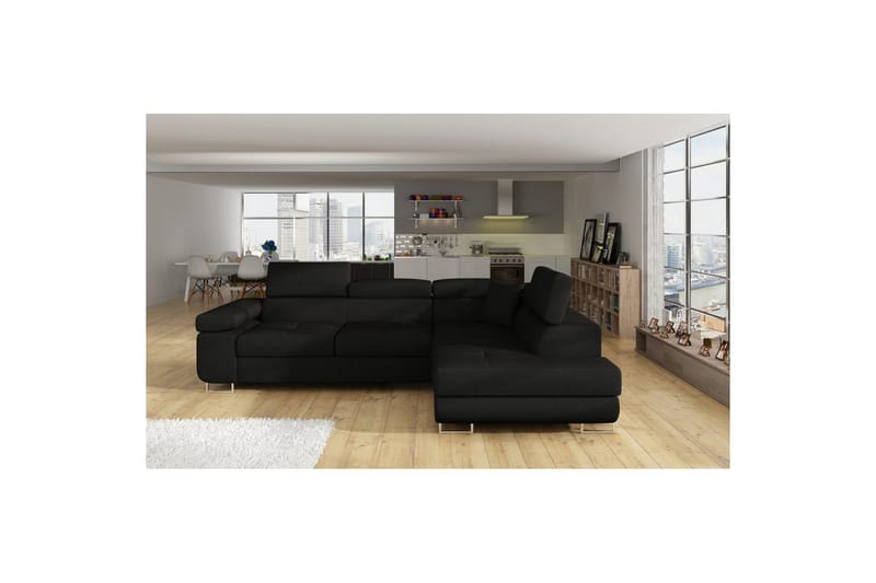 Sektionssoffa Eltap Anton 272x203x85 cm - Sawana 14, Svart, Höger - Möbler - Soffa - Bäddsoffa