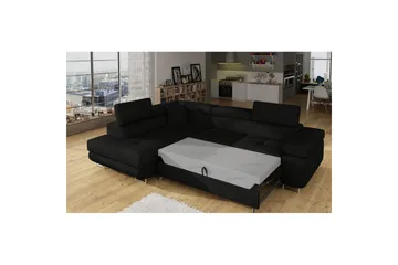 Sektionssoffa Eltap Anton 272x203x85 cm - Sawana 14, Svart, Vänster - Möbler - Soffa - Bäddsoffa