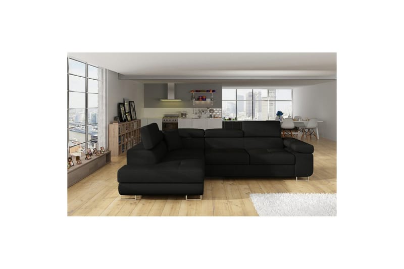 Sektionssoffa Eltap Anton 272x203x85 cm - Sawana 14, Svart, Vänster - Möbler - Soffa - Bäddsoffa
