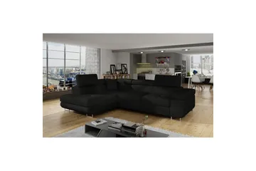 Sektionssoffa Eltap Anton 272x203x85 cm - Sawana 14, Svart, Vänster - Möbler - Soffa - Bäddsoffa