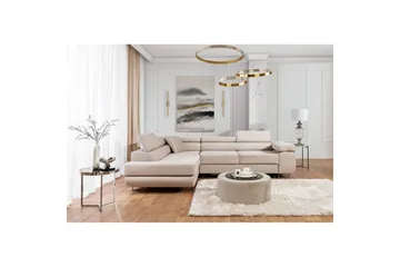 Sektionssoffa Eltap Anton 272x203x85 cm - Paros 02, Beige, Vänster - Möbler - Soffa - Bäddsoffa