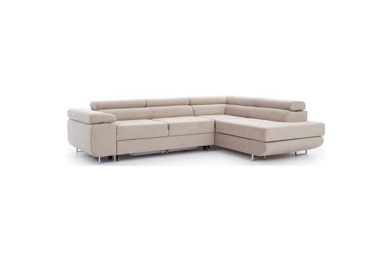Sektionssoffa Eltap Anton 272x203x85 cm - Paros 02, Beige, Höger - Möbler - Soffa - Bäddsoffa