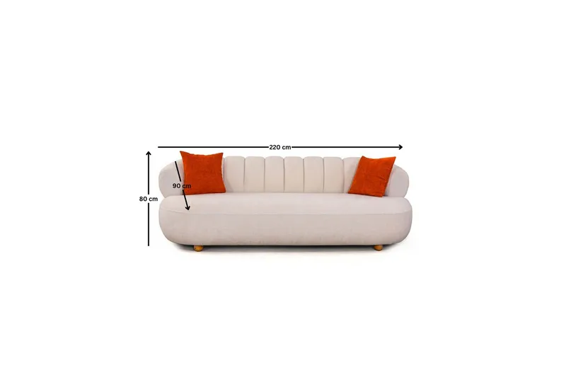 Seylor Soffa 3-sits - Vit - Möbler - Soffa - 3 sits soffa