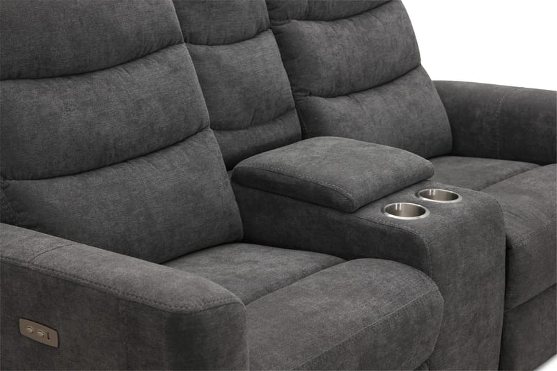 Shano Reclinersoffa 2-sits Elektrisk - Grå - Möbler - Soffa - Biosoffa & reclinersoffa - 2 sits biosoffa & reclinersoffa