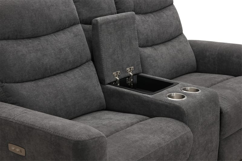 Shano Reclinersoffa 2-sits Elektrisk - Grå - Möbler - Soffa - Biosoffa & reclinersoffa - 2 sits biosoffa & reclinersoffa