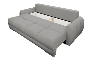 Simerly Soffa 3-sits i Plysch - Ljusgrå - Möbler - Soffa - 3 sits soffa