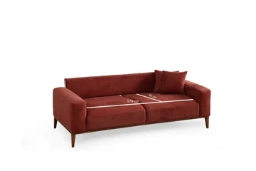 Sinor Bäddsoffa 4-sits - Röd - Möbler - Soffa - Bäddsoffa