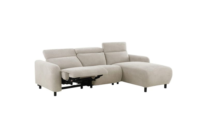 Skaane 3-sits Höger L-formad Hörnsoffa med Recliner i Manchester - Vit - Möbler - Soffa - Biosoffa & reclinersoffa