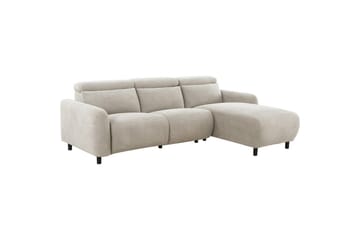 Skaane 3-sits Höger L-formad Hörnsoffa med Recliner i Manchester - Vit - Möbler - Soffa - Biosoffa & reclinersoffa