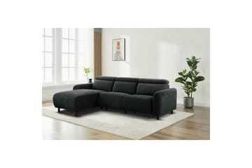 Skaane 3-sits Vänster L-formad Hörnsoffa med Recliner i Manchester - Grå - Möbler - Soffa - Biosoffa & reclinersoffa