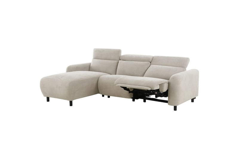 Skaane 3-sits Vänster L-formad Hörnsoffa med Recliner i Manchester - Ljusbeige - Möbler - Soffa - Biosoffa & reclinersoffa