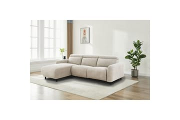 Skaane 3-sits Vänster L-formad Hörnsoffa med Recliner i Manchester - Ljusbeige - Möbler - Soffa - Biosoffa & reclinersoffa