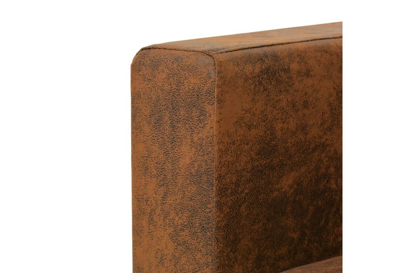 2-sitssoffa 137x73x82 cm i fuskmocka - Brun - Möbler - Soffa - 2 sits soffa