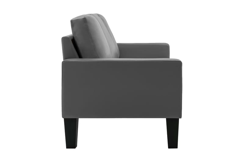 3-sitssoffa grå konstläder - Grå - 3 sits soffa - Skinnsoffor