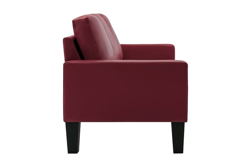3-sitssoffa vinröd konstläder - Röd - Möbler - Soffa - 3 sits soffa