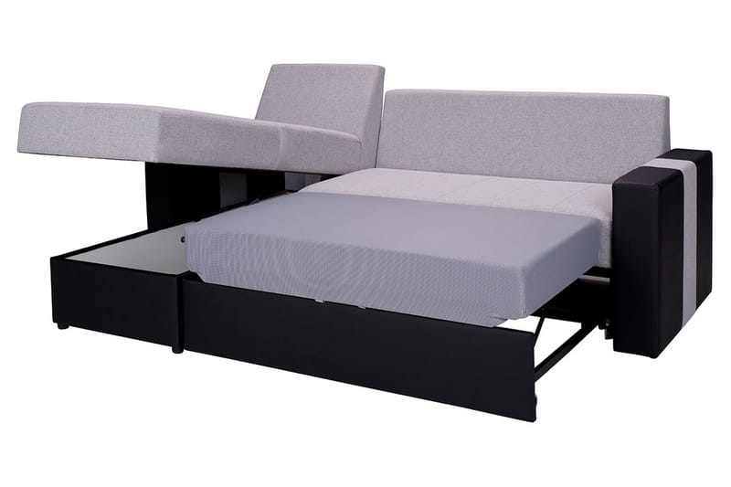Aden Hörnsoffa - Grå/Svart - Möbler - Soffa - Skinnsoffor