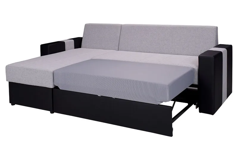 Aden Hörnsoffa - Grå/Svart - Möbler - Soffa - Skinnsoffor