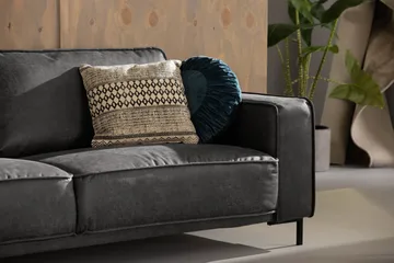 Akron 2,5-sits Soffa Bondedläder - Mörkgrå - Möbler - Soffa - Skinnsoffor