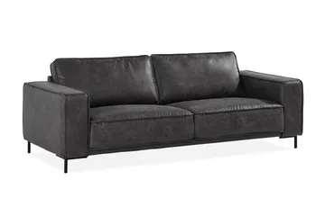 Akron 2,5-sits Soffa Bondedläder - Mörkgrå - Möbler - Soffa - Skinnsoffor