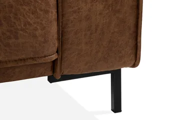 Akron 2,5-sits Soffa med Schäslong Höger läder - Brun - Möbler - Soffa - Divansoffor & schäslongsoffa