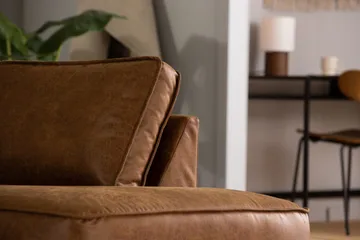 Akron 2,5-sits Soffa med Schäslong Höger läder - Brun - Möbler - Soffa - Divansoffor & schäslongsoffa