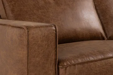 Akron 2,5-sits Soffa med Schäslong Höger läder - Brun - Möbler - Soffa - Divansoffor & schäslongsoffa