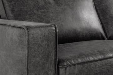 Akron 2,5-sits Soffa med Schäslong Vänster Bondedläder - Mörkgrå - Möbler - Soffa - Skinnsoffor