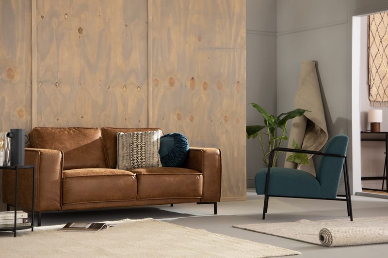 Akron 2-sits Soffa Bondedläder - Brun - Möbler - Soffa - Skinnsoffor