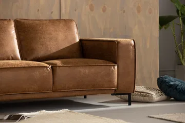 Akron 2-sits Soffa Bondedläder - Brun - Möbler - Soffa - Skinnsoffor